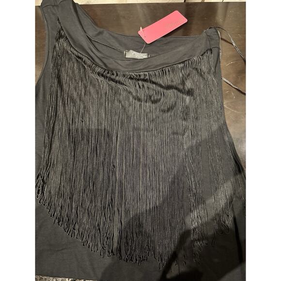 Vintage Jane Norman One Shoulder Fringe Top Unworn W Tags - Picture 6 of 7